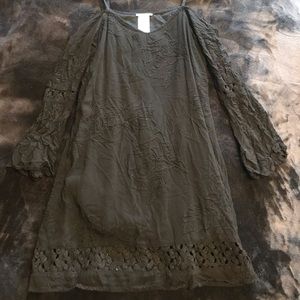 Black Off The Shoulder Slave Dress